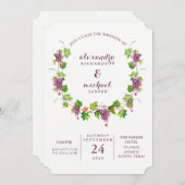 最小主義のワイナリー|のブドウ園の結婚式招待状 招待状 (正面/裏面)