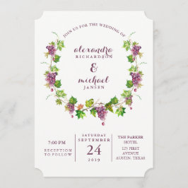 最小主義のワイナリー|のブドウ園の結婚式招待状 招待状