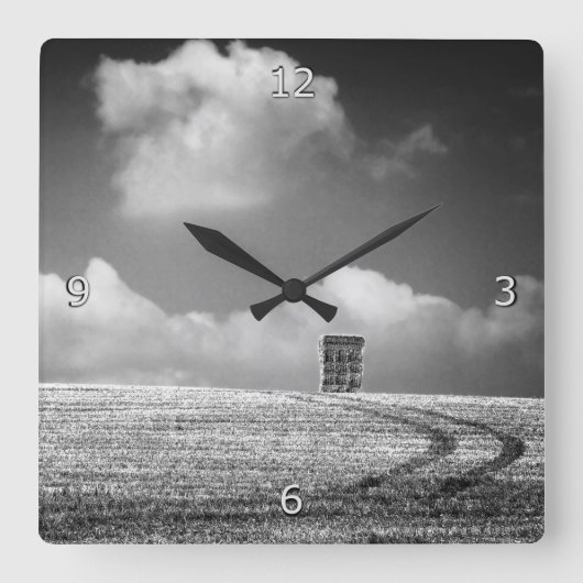 最小主義の三角波およびトラック スクエア壁時計 (正面)