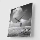 最小主義の三角波およびトラック スクエア壁時計 (傾斜)