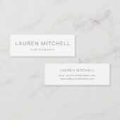 最小主義の上品|の灰色 スキニー名刺 (正面/裏面)