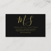 最小主義の二重縁の金ゴールドホイルフレーム 名刺 (裏面)