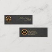 最小主義の企業のな灰色のグランジなCEO スキニー名刺 (正面/裏面)