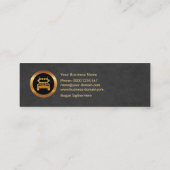 最小主義の企業のな灰色のグランジなCEO スキニー名刺 (裏面)