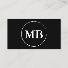 最小主義の円の名刺|の黒 名刺