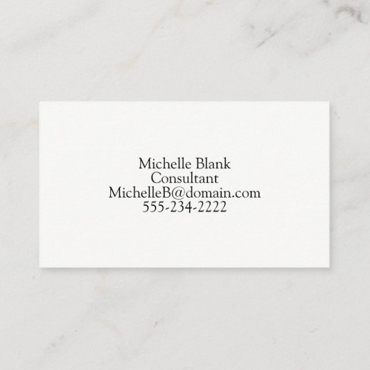 最小主義の円の名刺 名刺 (裏面)