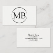 最小主義の円の名刺 名刺 (正面/裏面)