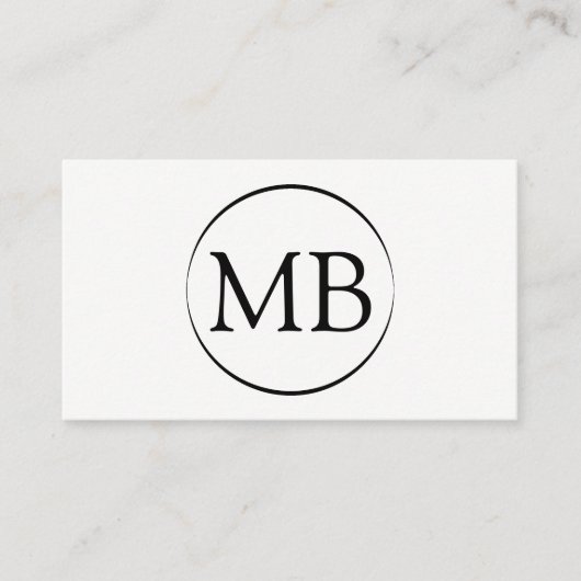 最小主義の円の名刺 名刺 (正面)