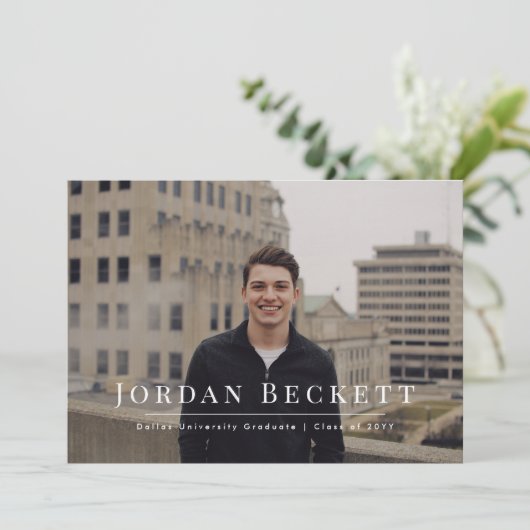 最小主義の卒業の写真の発表 案内状 (スタンド正面)