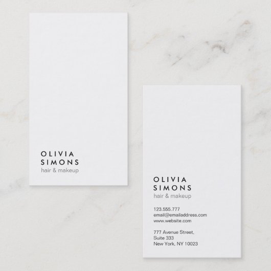 最小主義の名刺 名刺 (正面/裏面)