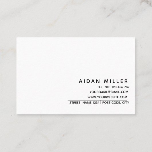 最小主義の名刺 名刺 (裏面)