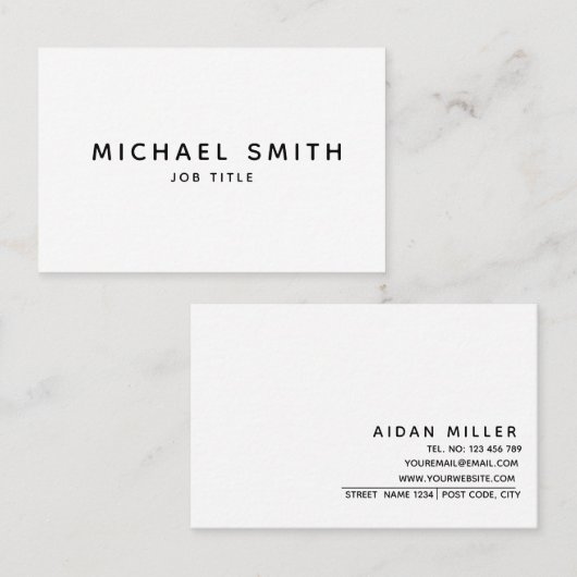 最小主義の名刺 名刺 (正面/裏面)