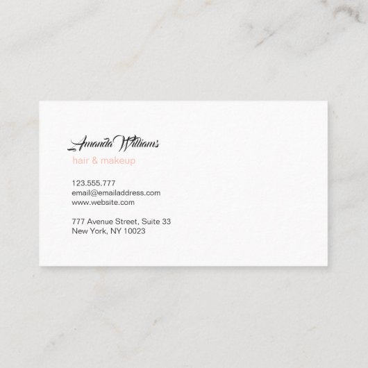 最小主義の名刺 名刺 (裏面)