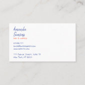 最小主義の名刺 名刺 (裏面)