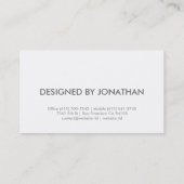 最小主義の名刺 名刺 (裏面)