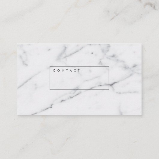 最小主義の大理石の名刺 名刺 (裏面)