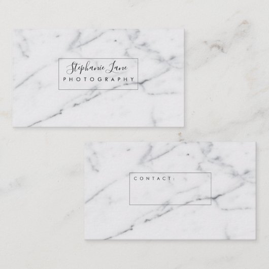 最小主義の大理石の名刺 名刺 (正面/裏面)