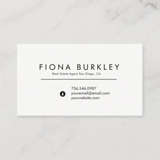 最小主義の大理石の質の名刺 名刺 (裏面)