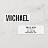 最小主義の専門のはっきりしたでモダンな名刺 スキニー名刺 (正面/裏面)