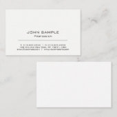 最小主義の専門のモダンな白いおよび灰色 名刺 (正面/裏面)