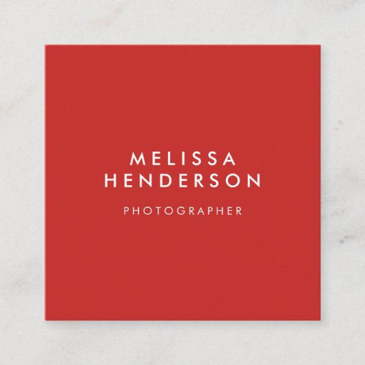 最小主義の専門のモダン スクエア名刺 (正面)