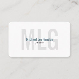 最小主義の専門のモノグラムの名刺 名刺