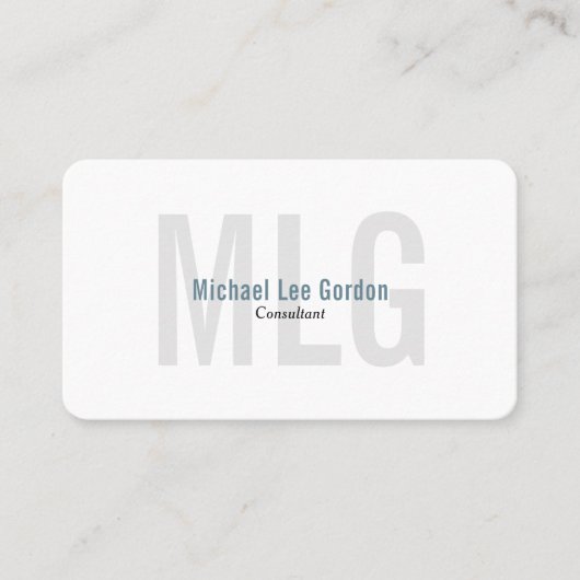 最小主義の専門のモノグラムの名刺 名刺 (正面)