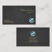 最小主義の専門の企業のな灰色のグランジなCEO 名刺 (正面/裏面)