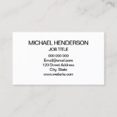 最小主義の専門の会社の名刺 名刺 (裏面)