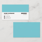 最小主義の専門の無地ので青い名刺 名刺 (正面/裏面)