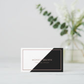 最小主義の専門の白黒 名刺 (スタンド正面)