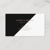 最小主義の専門の白黒 名刺 (裏面)