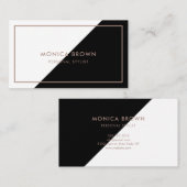 最小主義の専門の白黒 名刺 (正面/裏面)