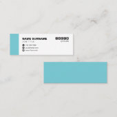 最小主義の専門の青い小型名刺 スキニー名刺 (正面/裏面)