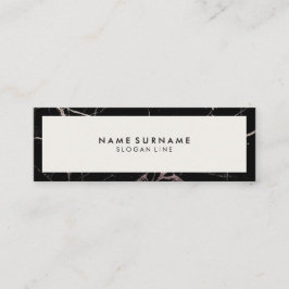 最小主義の専門の黒い大理石のボーダーアイボリー スキニー名刺
