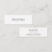 最小主義の手書きの原稿のモダンのテンプレート スキニー名刺 (正面/裏面)