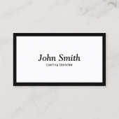 最小主義の明白で黒いボーダーキャスティング・ディレクター 名刺 (正面)