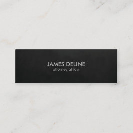 最小主義の明白な質の黒の弁護士 スキニー名刺