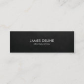 最小主義の明白な質の黒の弁護士 スキニー名刺 (正面)