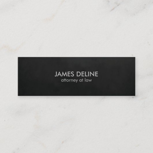 最小主義の明白な質の黒の弁護士 スキニー名刺 (正面)