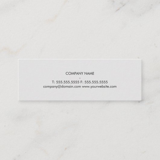 最小主義の明白な質の黒の薄い灰色の弁護士 スキニー名刺 (裏面)