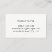 最小主義の星明かりの名刺 名刺 (裏面)