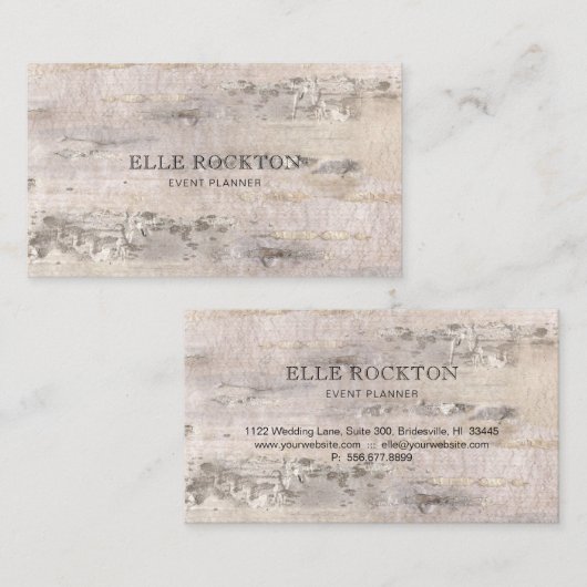 最小主義の木の樺の木吠え声の名刺 名刺 (正面/裏面)