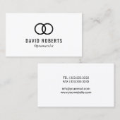 最小主義の検眼医の眼科医 名刺 (正面/裏面)