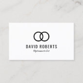 最小主義の検眼医の眼科医 名刺 (正面)