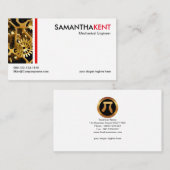 最小主義の機械ダイヤルの機械工学者 名刺 (正面/裏面)