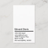 最小主義の正方形の気球 名刺 (裏面)