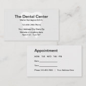 最小主義の歯科医のオフィスのアポイントメント 名刺 (正面/裏面)