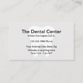 最小主義の歯科医のオフィスのアポイントメント 名刺 (正面)