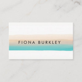 最小主義の水彩画のブラシの打撃の名刺 名刺